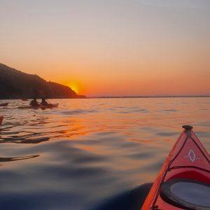 Coucher de soleil en kayak de mer