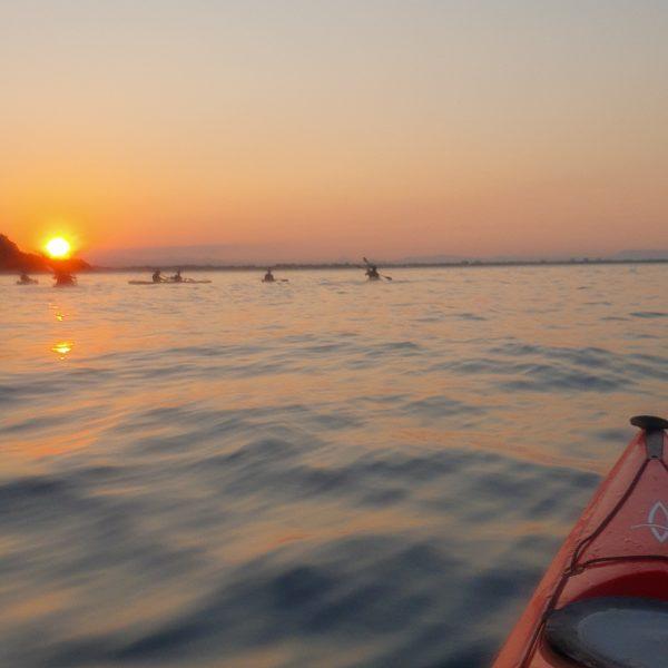 Coucher de soleil en kayak de mer